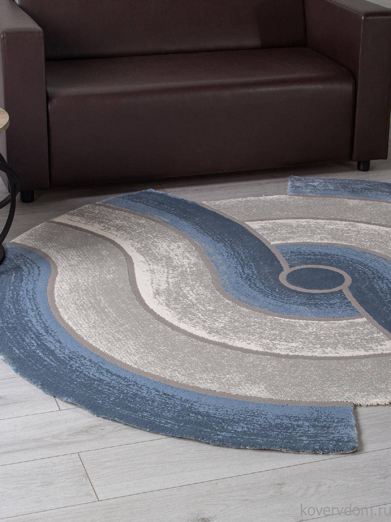Ковер SAFIR 00836T GREY / BLUE Круг