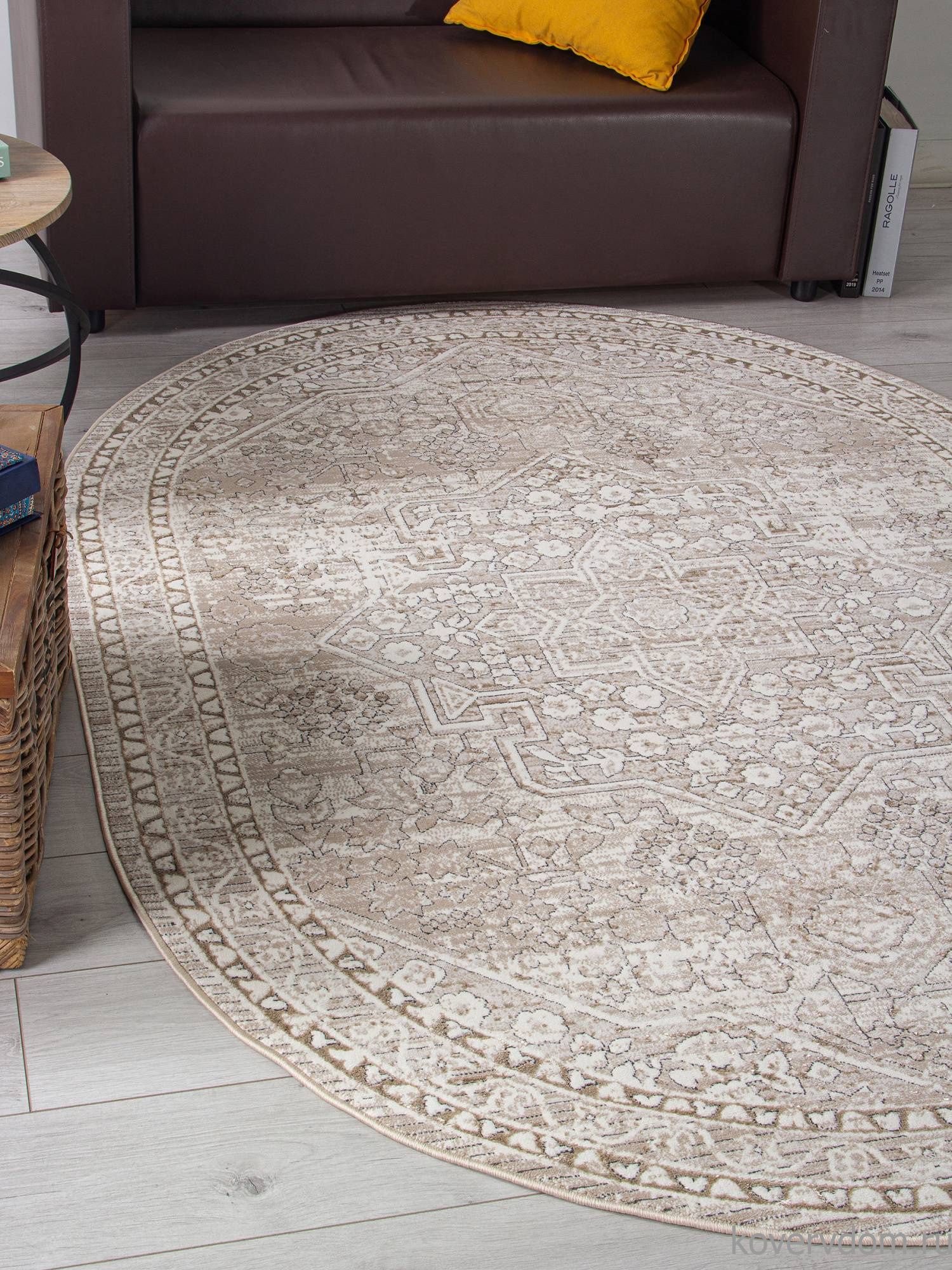 Ковер NOVA 04293A BEIGE FDY / CREAM HB Овал Ковер NOVA 04293A BEIGE FDY / CREAM HB Овал