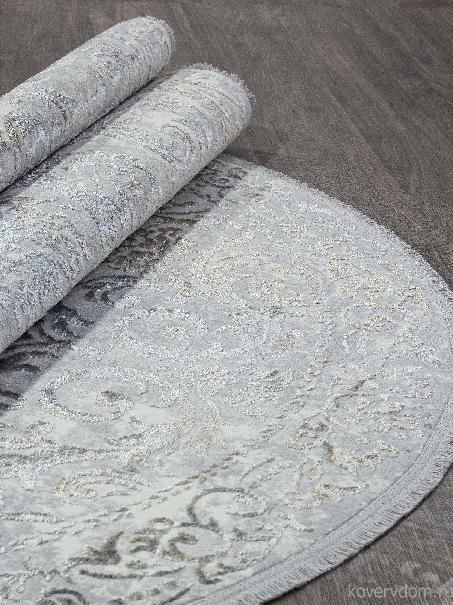 Ковер SAHARA-A 00766A GREY HB / L.BLUE FDY Овал