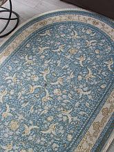 Овальный ковер обычный ворс ZARINA M101B BLUE SHIRINK / BLUE SHIRINK Овал