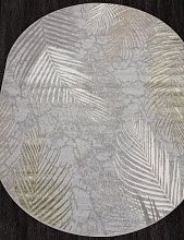 Овальный ковер зеленый LIMAN F167 GRAY-GREEN Овал