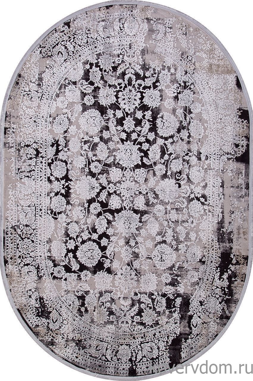 Ковер ROXANNE 17102 L.GREY / D.GREY Овал Ковер ROXANNE 17102 L.GREY / D.GREY Овал