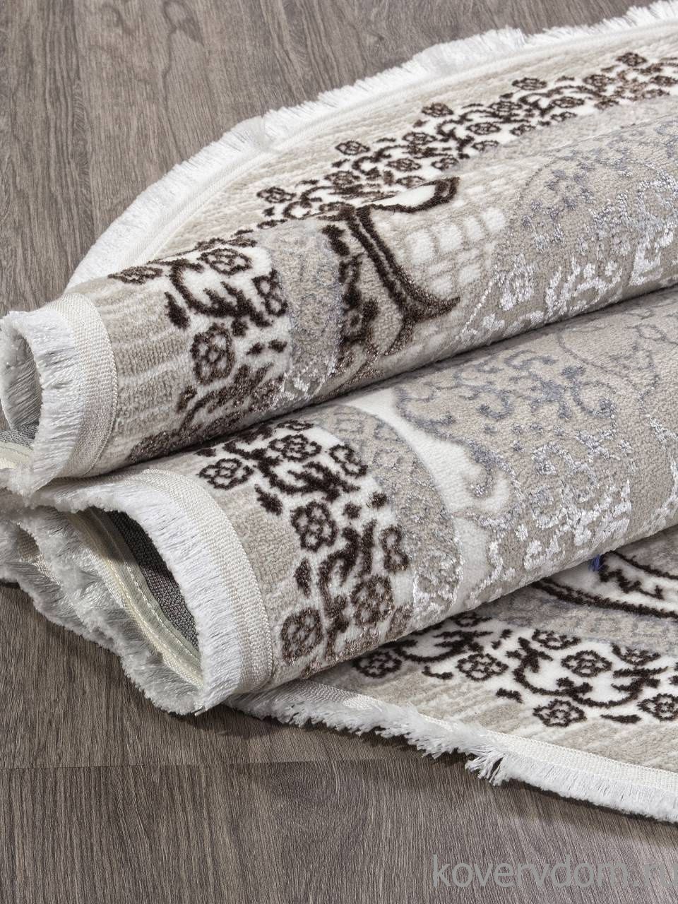 Ковер ALFANI Q010A BROWN FDY/CREAM SHRINK Овал Ковер ALFANI Q010A BROWN FDY/CREAM SHRINK Овал