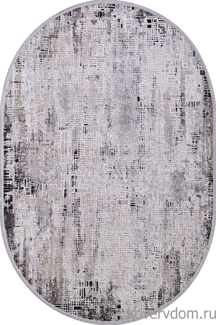 Ковер ROXANNE 17104 L.GREY / D.GREY Овал Ковер ROXANNE 17104 L.GREY / D.GREY Овал