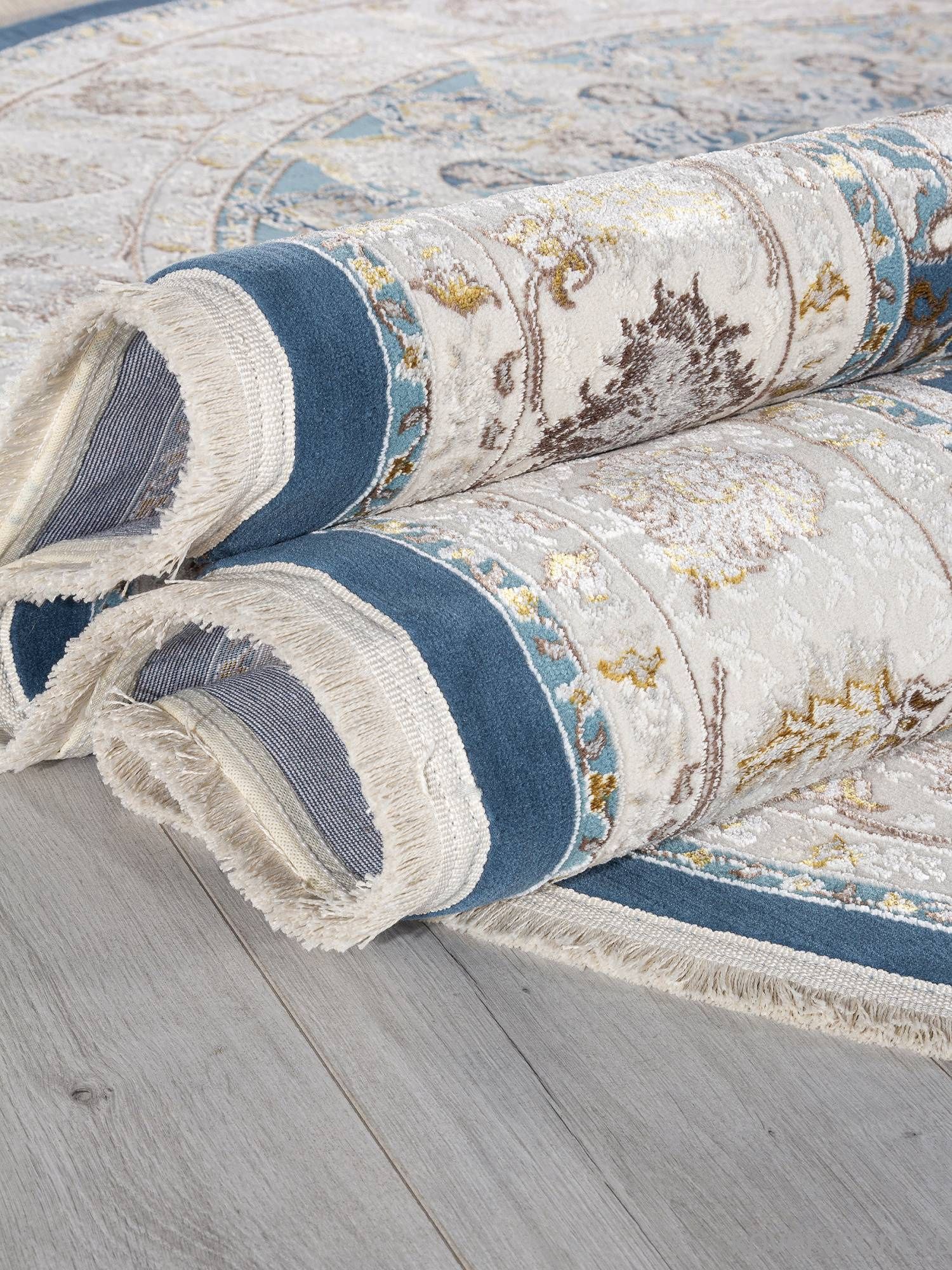 Ковер DELINA A050B D.BLUE / CREAM Овал