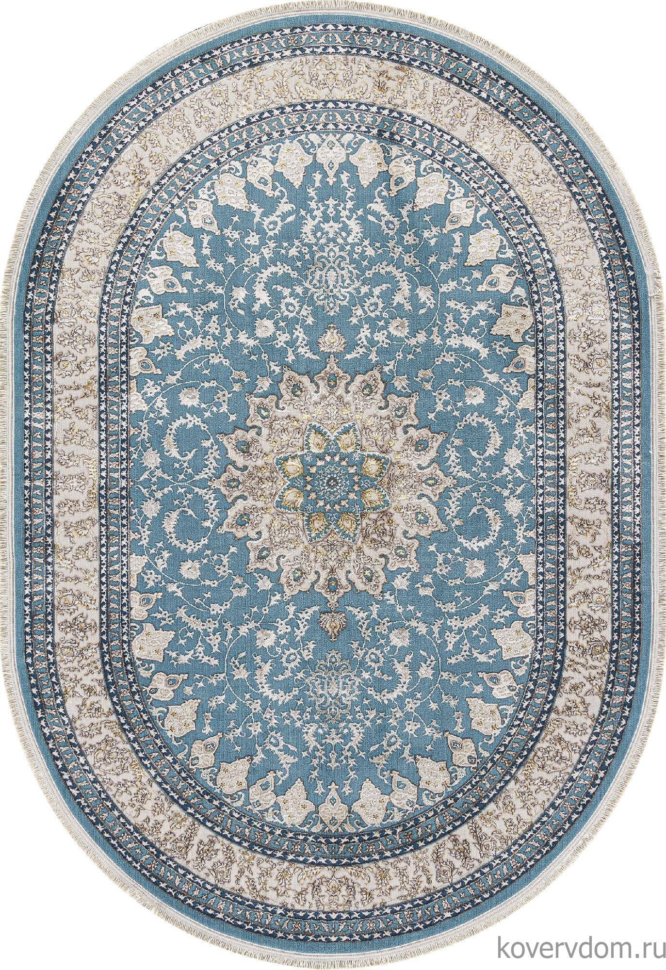 Ковер DELINA M108A BLUE / CREAM Овал Ковер DELINA M108A BLUE / CREAM Овал