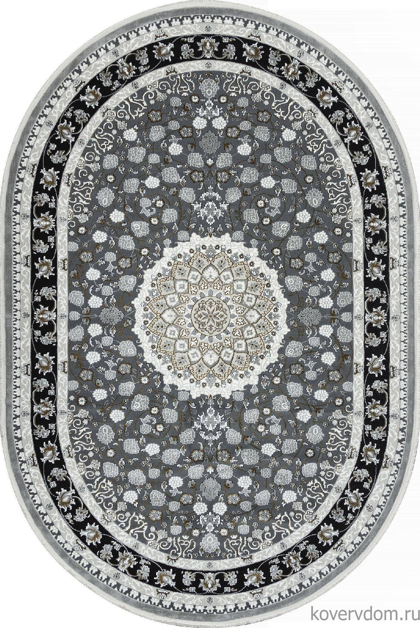 Ковер MIRAY O1467 090 BLACK Овал Ковер MIRAY O1467 090 BLACK Овал