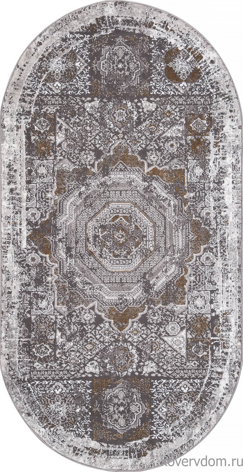 Ковер QUANTUM 03001G GREY / GREY Овал