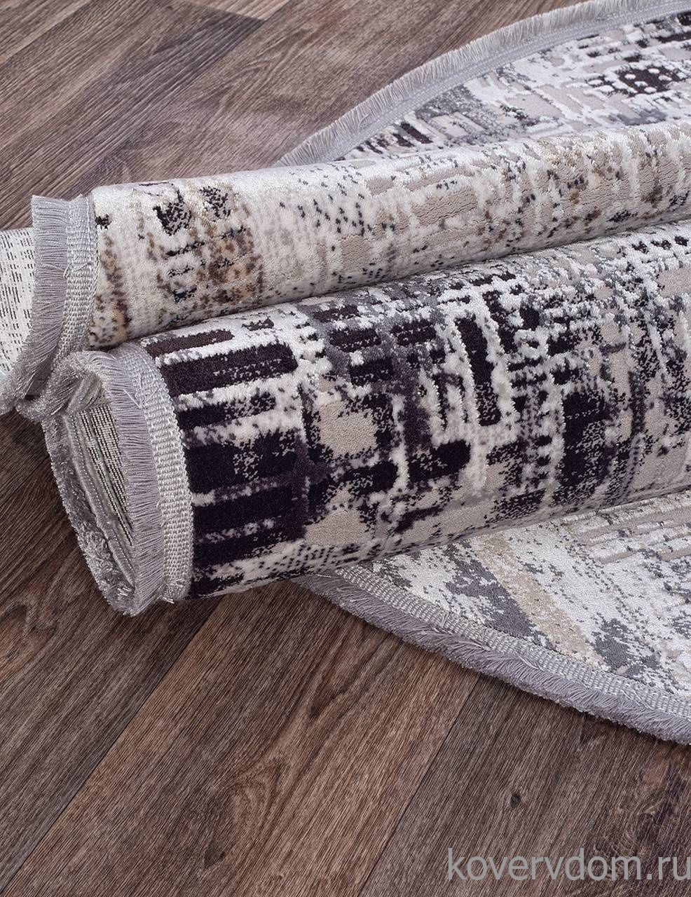 Ковер ROXANNE 17104 L.GREY / D.GREY Овал Ковер ROXANNE 17104 L.GREY / D.GREY Овал