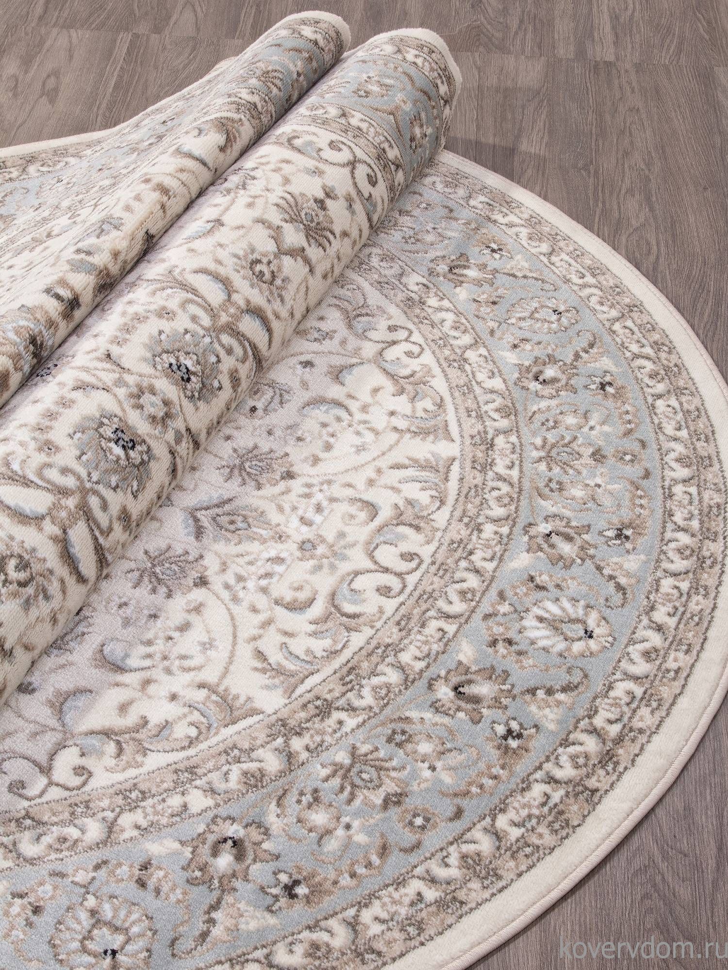 Ковер VALENCIA DELUXE F014 CREAM-L.BLUE Овал