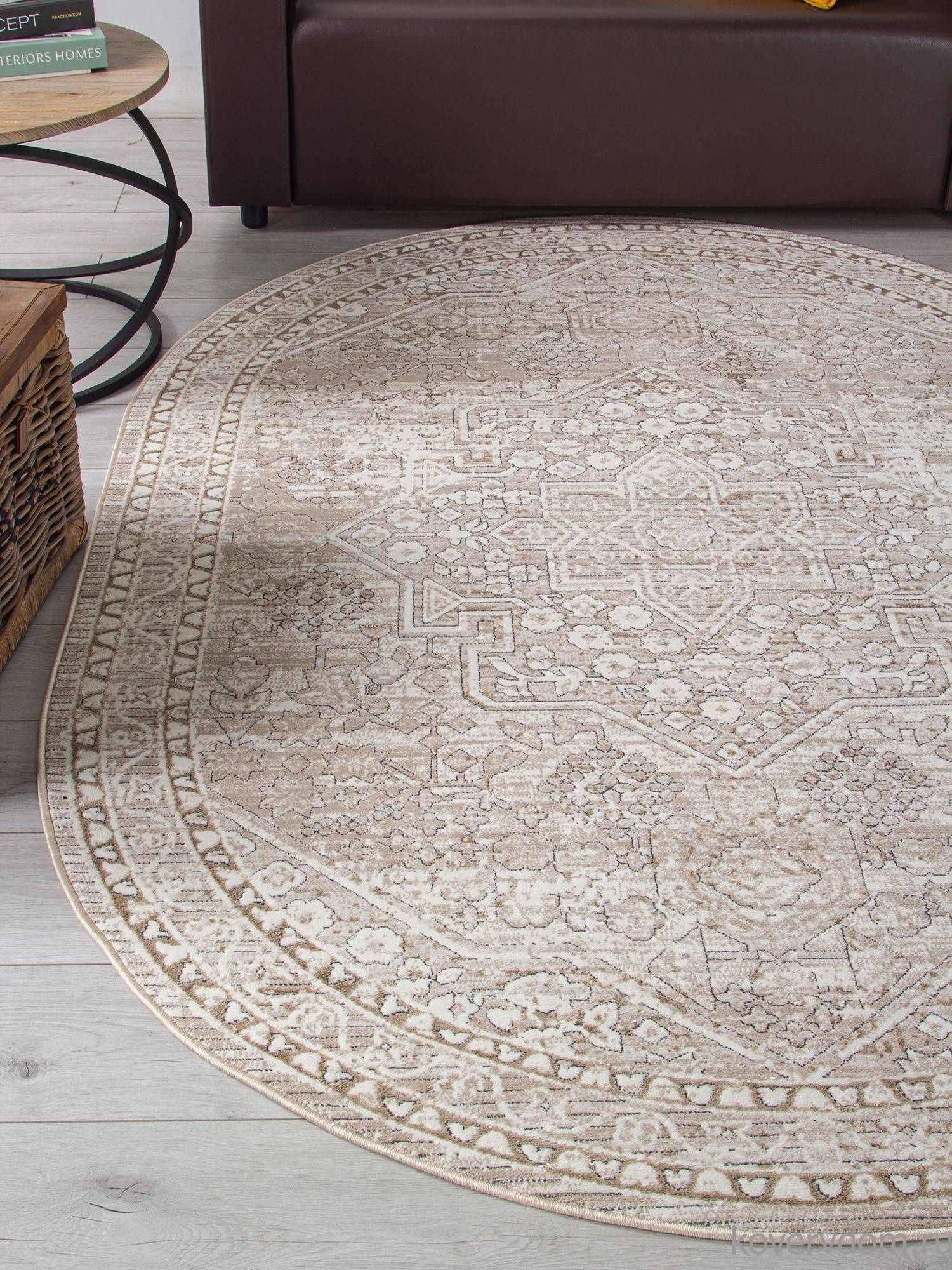 Ковер NOVA 04293A BEIGE FDY / CREAM HB Овал Ковер NOVA 04293A BEIGE FDY / CREAM HB Овал