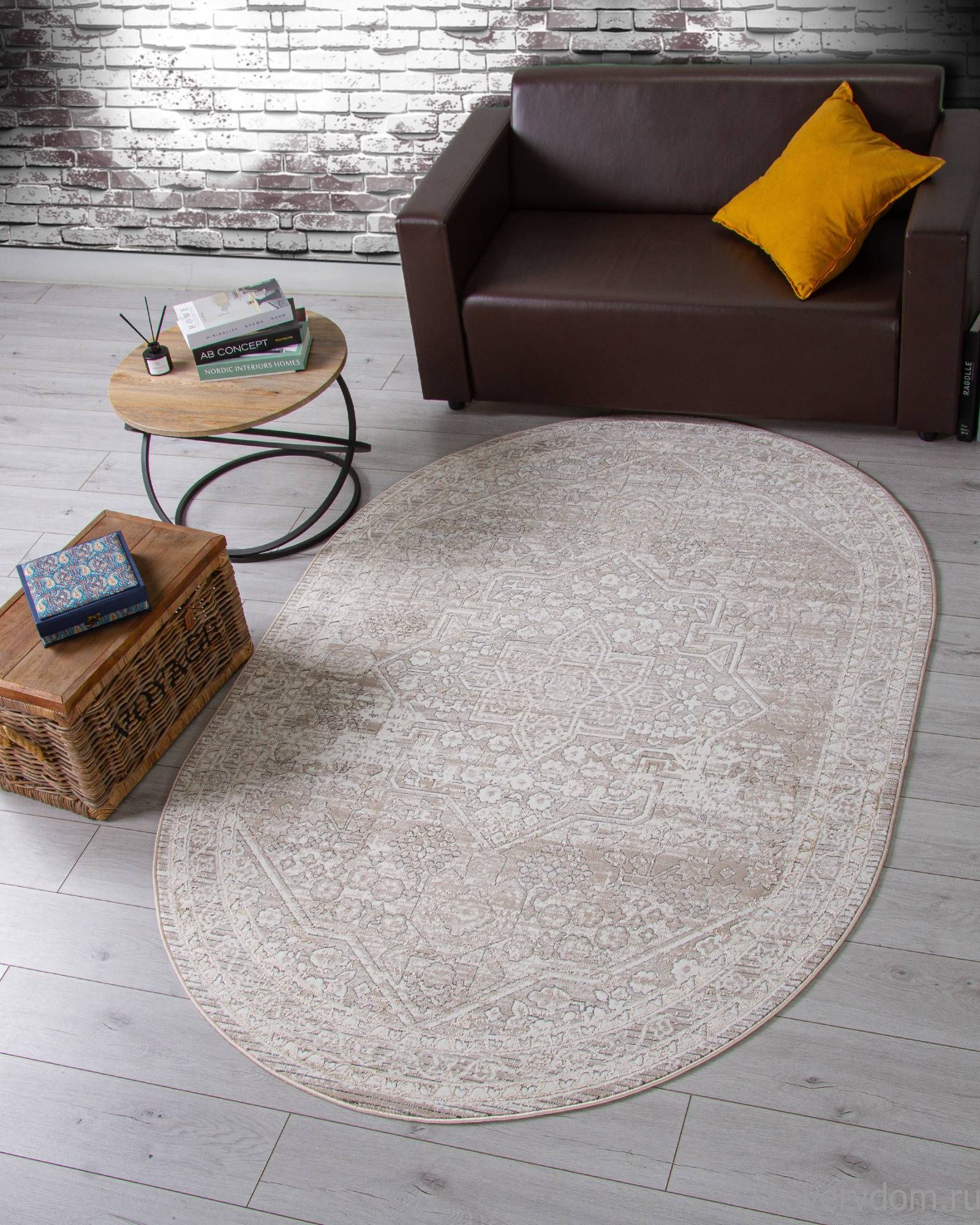 Ковер NOVA 04293A BEIGE FDY / CREAM HB Овал Ковер NOVA 04293A BEIGE FDY / CREAM HB Овал