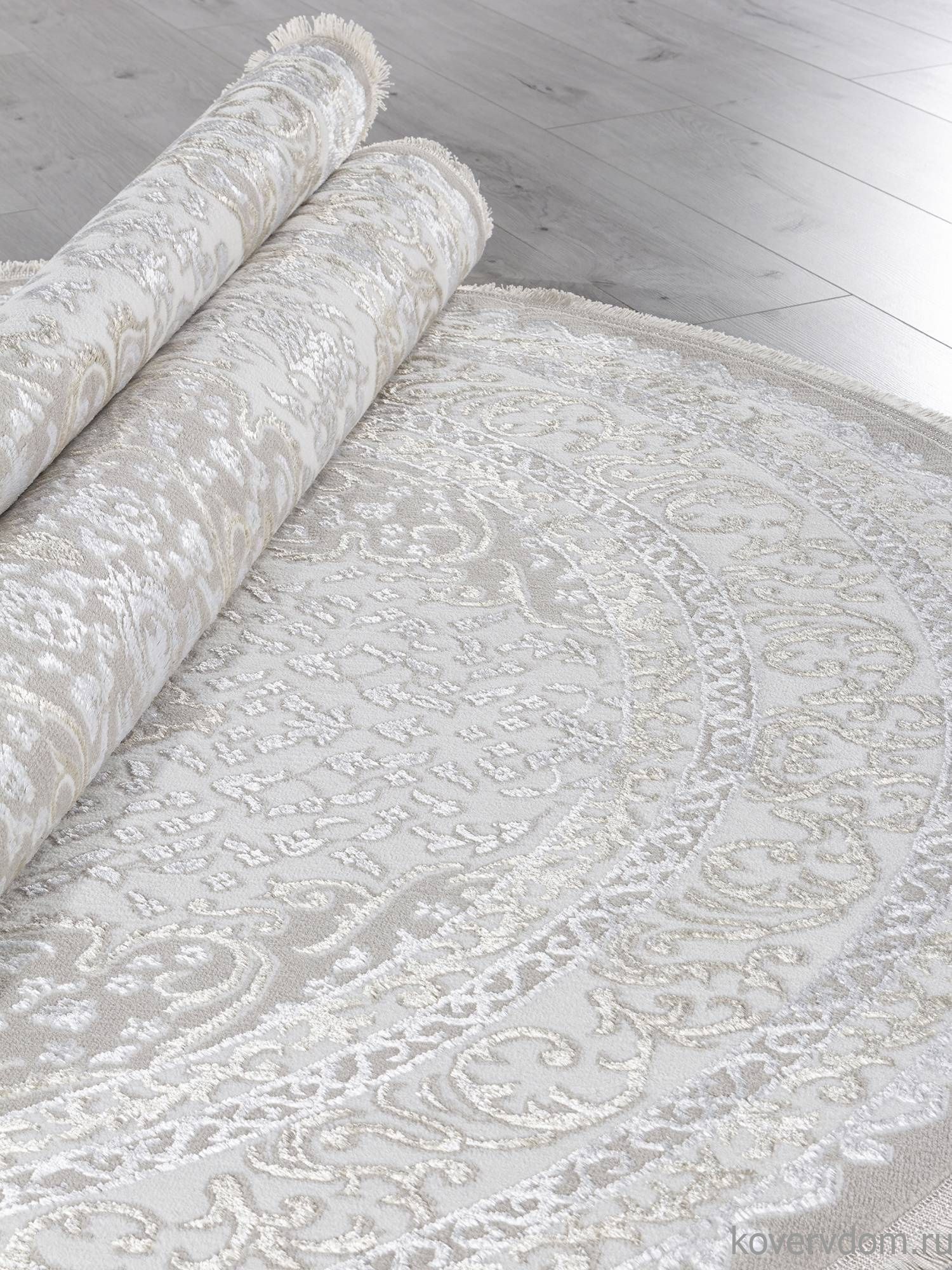 Ковер EFSAN Q011A BEIGE SHRINK / BEIGE FDY Овал