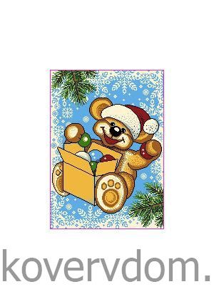 Комплект новогодних сувенирных ковриков 3 штуки 91034 Комплект новогодних сувенирных ковриков 3 штуки 91034