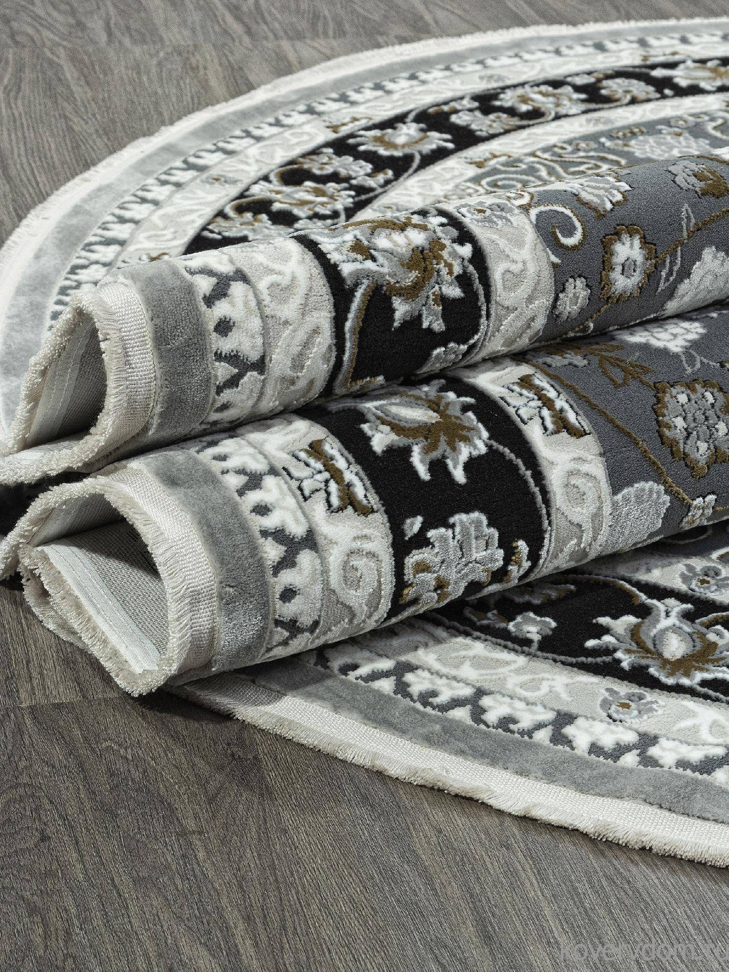 Ковер MIRAY O1467 090 BLACK Овал Ковер MIRAY O1467 090 BLACK Овал