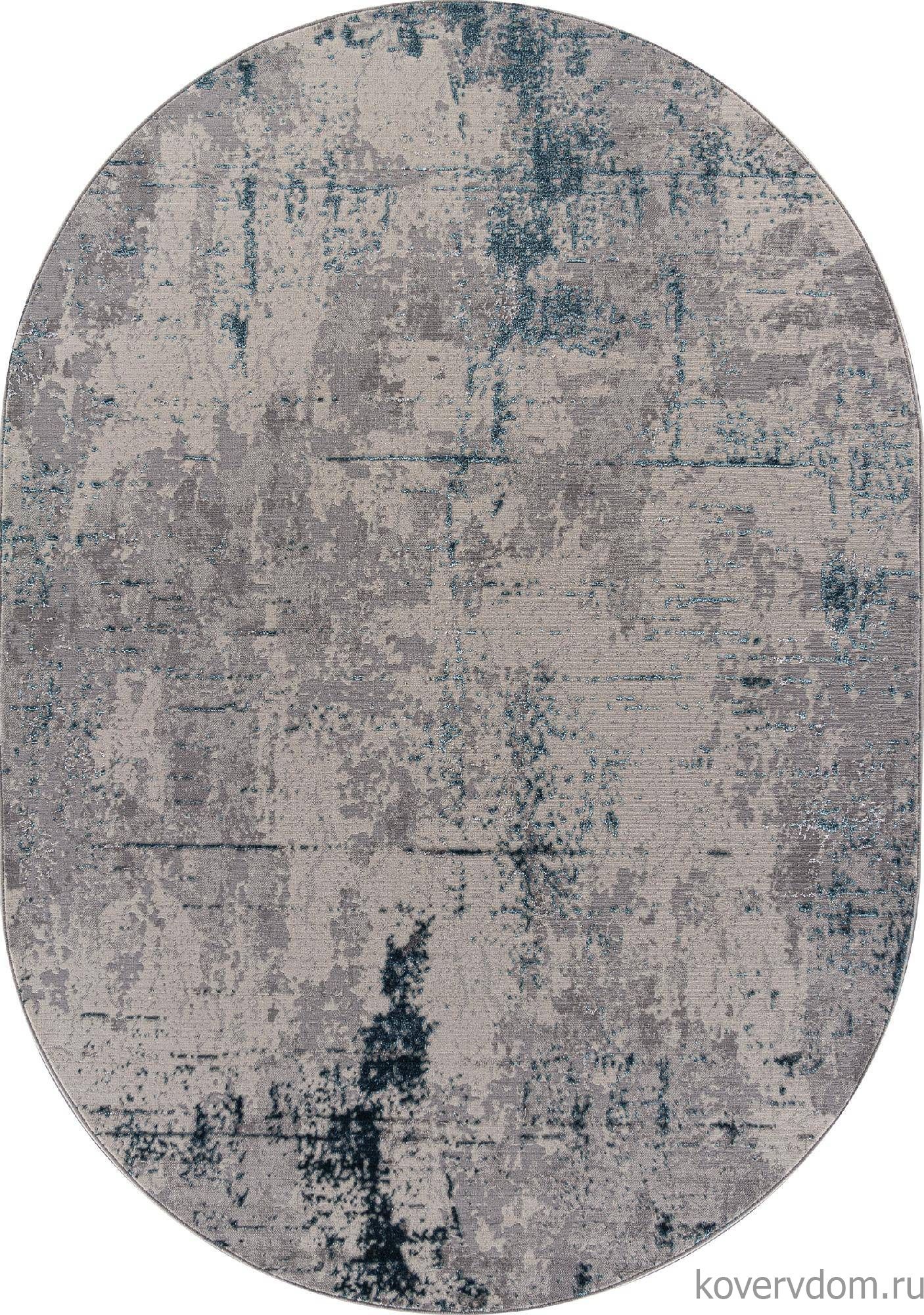 Ковер LIMAN-A F169 CREAM-D.BLUE Овал Ковер LIMAN-A F169 CREAM-D.BLUE Овал